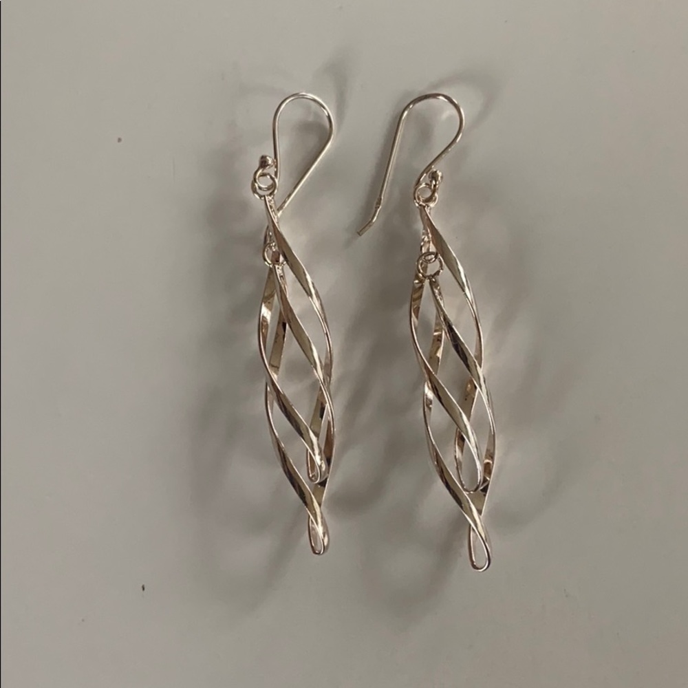 Silver drop earrings